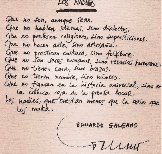112 pequeñas frases de Eduardo Galeano para reflexionar un mundo 1