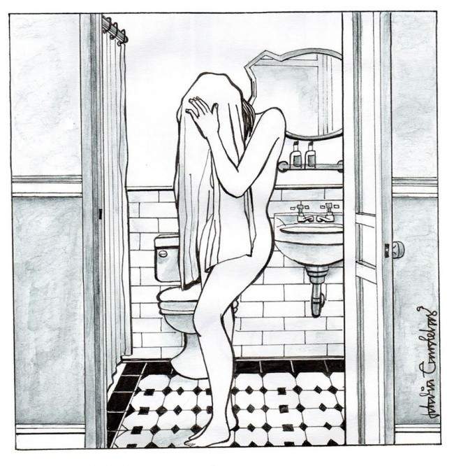 No hace falta que cierras la puerta del baño y andar desnudo por la casa.