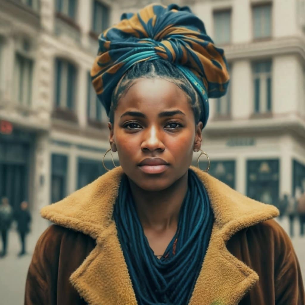 La tradición de llevar pañuelos en el pelo entre las mujeres afroamericanas es un hermoso tributo a la rica herencia cultural y la diversidad de estilos de peinado.


