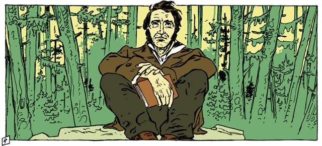 "Thoreau. La vida sublime", una biografía en viñetas escrita Maximilien LeRoy y dibujada por A.Dan. La editorial 'Impedimenta'. 