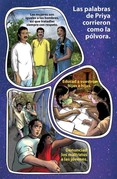 Priya, primera superheroína de cómic en luchar contra la Violencia de Género en India 3