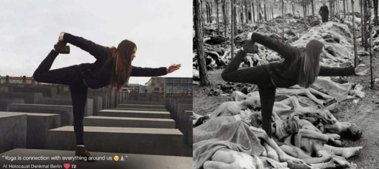 Un artista pone "en su sitio" a todos los que realizan selfies irrespetuosos con el Holocausto 3
