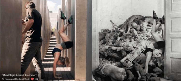 Un artista pone "en su sitio" a todos los que realizan selfies irrespetuosos con el Holocausto 5