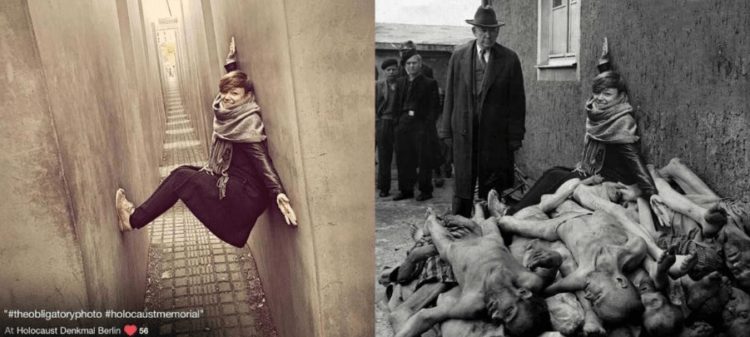 Un artista pone "en su sitio" a todos los que realizan selfies irrespetuosos con el Holocausto 4