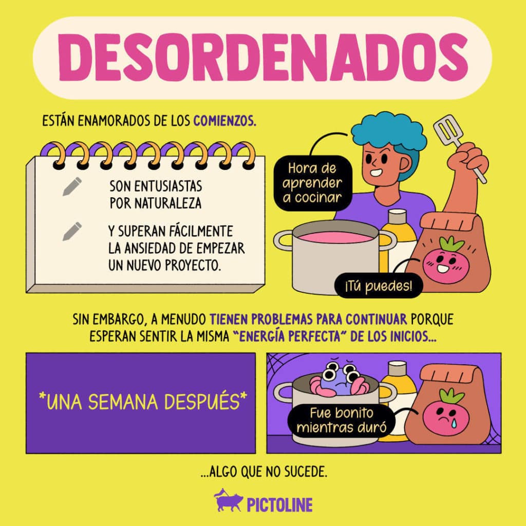 Infografía de perfeccionistas DESORDENADOS