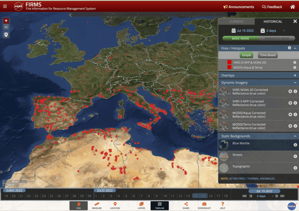 Mapa interactivo de todos los incendios activos, en tiempo real, y que están arrasando el planeta 1