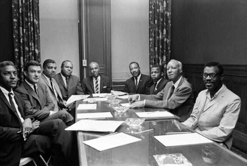 Black Leaders Seated Around Table; Naacp 1