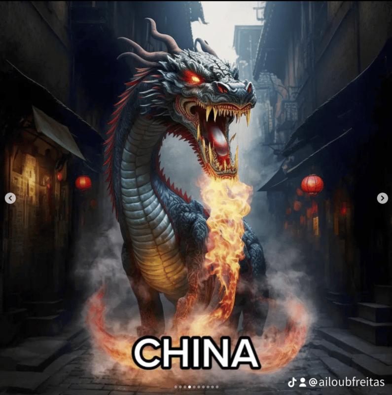 china si fuera un villano digital IA 3