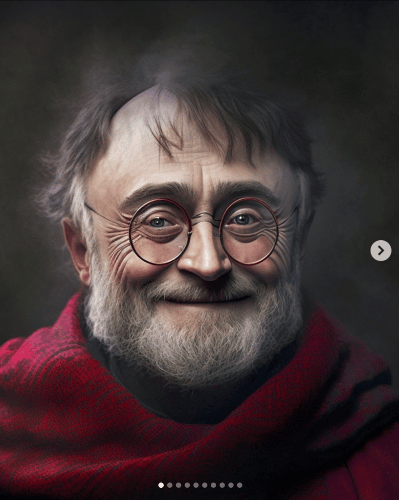 Personajes de la saga Harry Potter recreados como bebés y ancianos según la IA 2