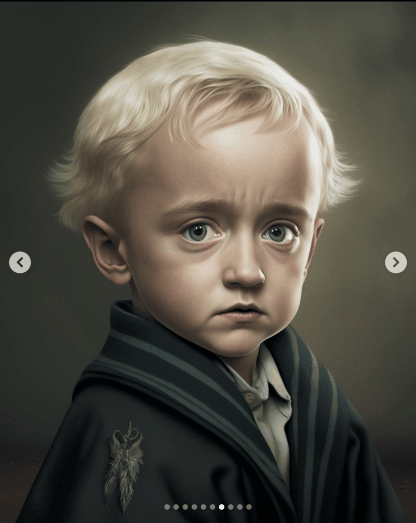 Personajes de la saga Harry Potter recreados como bebés y ancianos según la IA 18