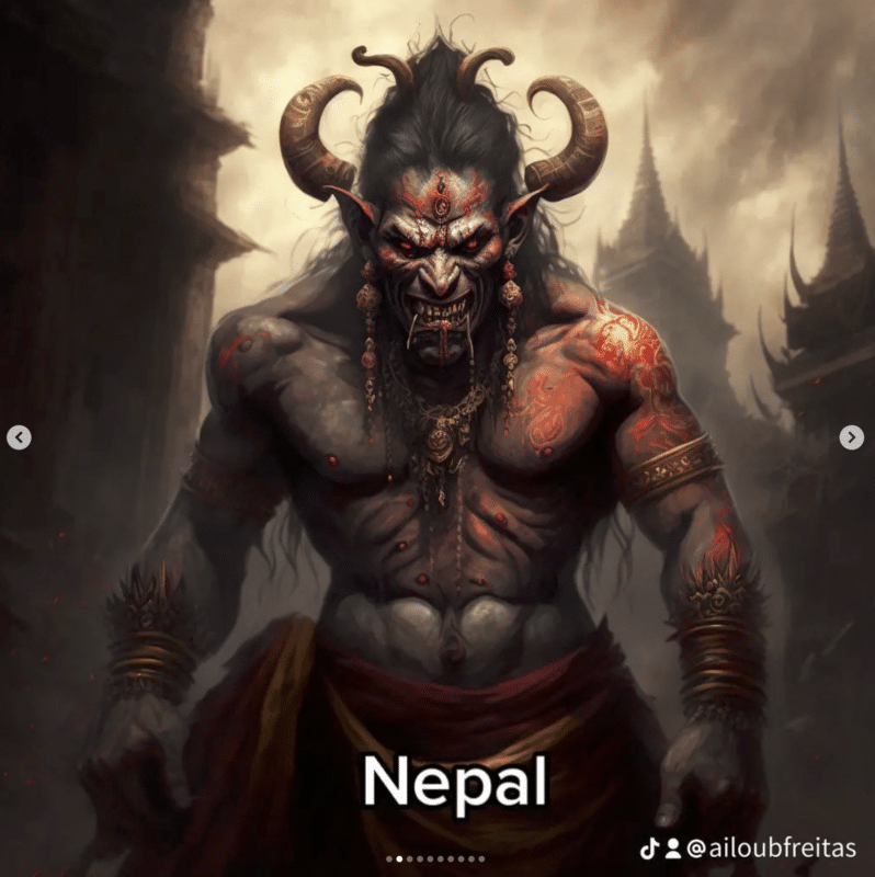 nepal si fuera un villano digital IA 3