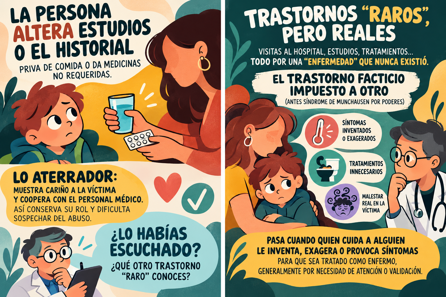 Síndrome de Munchausen por poderes: el trastorno psicológico que convierte el cuidado en una forma de maltrato
